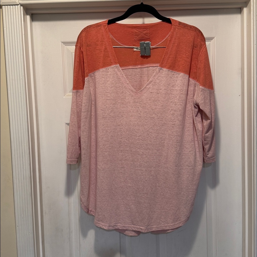 ✨Free People “Major Leagues” Colorblock Tee✨ - Picture 2 of 3